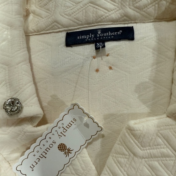 Simply Southern Cream Blazer Classic Soft Texture - Picture 2 of 6